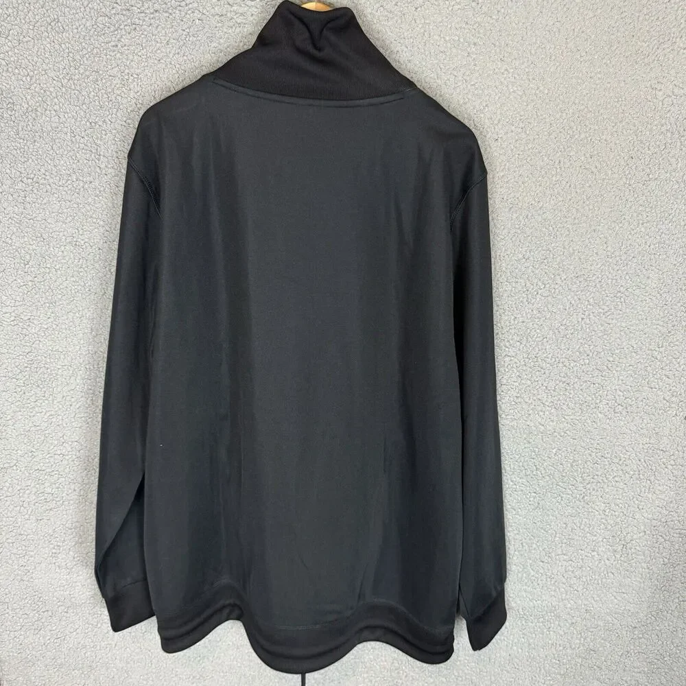ADIDAS‎ Jacket Mens XL Black Shadow Tones 1/2 Zip Casual Pullover Track Top